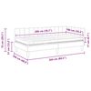 vidaXL Ъглова рамка за легло с матрак Крем 100 x 200 cm Кадифе