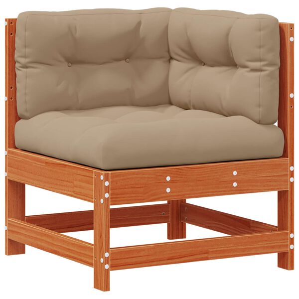 vidaXL Комплект за почивка в градина 7 pcs Восъчен Кафяв