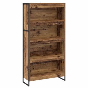 vidaXL Шкаф за книги 80 x 30 x 155 см Инженерна дървесина Старо дърво