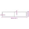 vidaXL Плот за маса светлокафяв 200x40x(2-4) см обработен масивен дъб