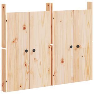 vidaXL Кухненски вратички за открито, MEPPEL, 2 бр, 50x9x82 см, бор масив