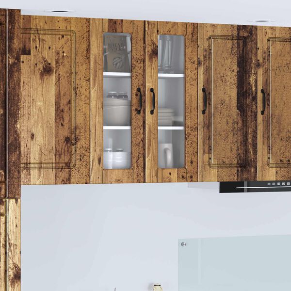 vidaXL Кухненски шкаф Старо дърво 60 x 31 x 80 см Инженерно дърво