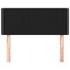 vidaXL Горна табла за легло, черна, 100x5x78/88 см, плат