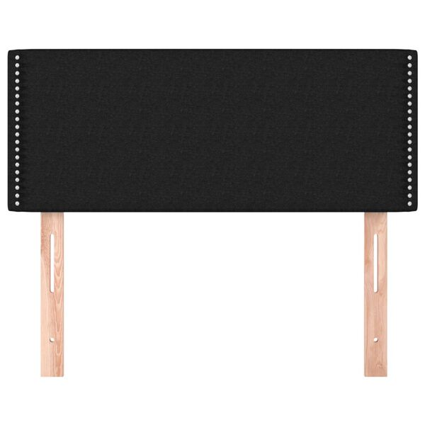 vidaXL Горна табла за легло, черна, 100x5x78/88 см, плат