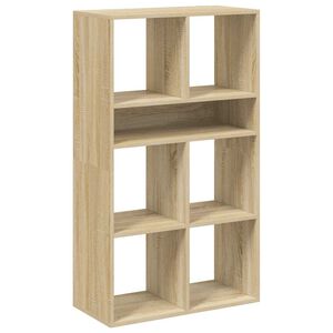 vidaXL Библиотека, дъб сонома, 66x31x112 см, инженерно дърво