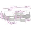 vidaXL Градински Софа Комплект 9 pcs Сив полиратан