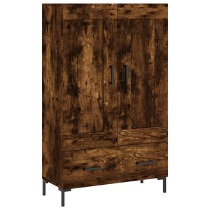 vidaXL Висок шкаф, опушен дъб, 69,5x31x115 см, инженерно дърво
