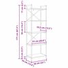 vidaXL Рафт за книги Сонома дъб 56 x 34 x 171 см Инженерно дърво