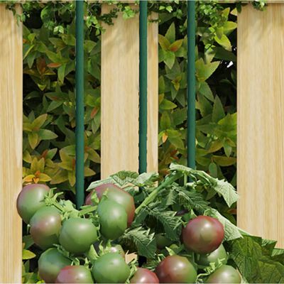 vidaXL Колове за градински растения 30 бр зелени 90 см стомана