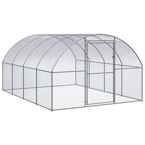 vidaXL Птичарник на открито, 3x4x2 м, поцинкована стомана