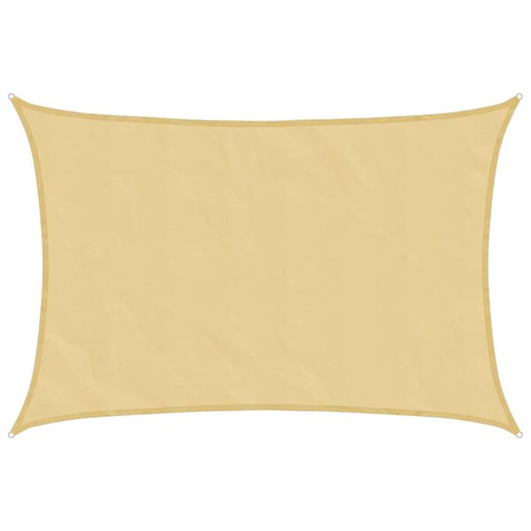 vidaXL Слънцезащитно платно пясъчно 4,5x3,5 м 100% полиестер Оксфорд