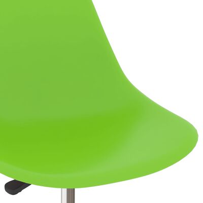 vidaXL Въртящи се трапезни столове, 6 бр, зелени, PP