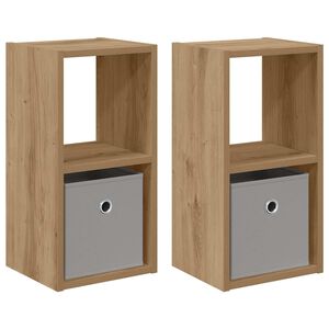 vidaXL Нощно шкафче 2 бр. Дъб 25,5 x 22 x 49,5 см Инженерна дървесина