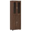 vidaXL Висок шкаф FLORIN 60 x 35 x 182 см Кафяв дъб