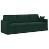 vidaXL Диван Тъмен зелен 228 x 78 x 80 см Кадифе