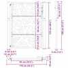vidaXL Градинска порта, черна, 100x125 см, стоманена, светъл дизайн