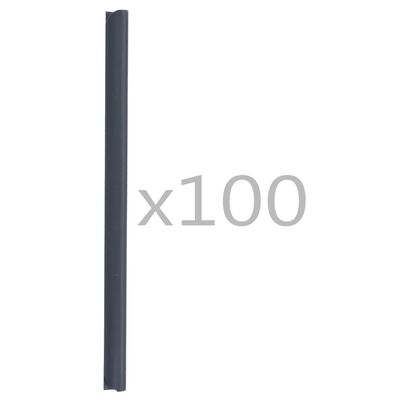 vidaXL 100 бр клипса за ограда, PVC, антрацит