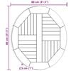 vidaXL Плот за маса, тиково дърво масив, кръгъл, 2,5 см, 80 см