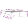 vidaXL Рамка за легло без матрак сонома дъб 140x200 см инженерно дърво