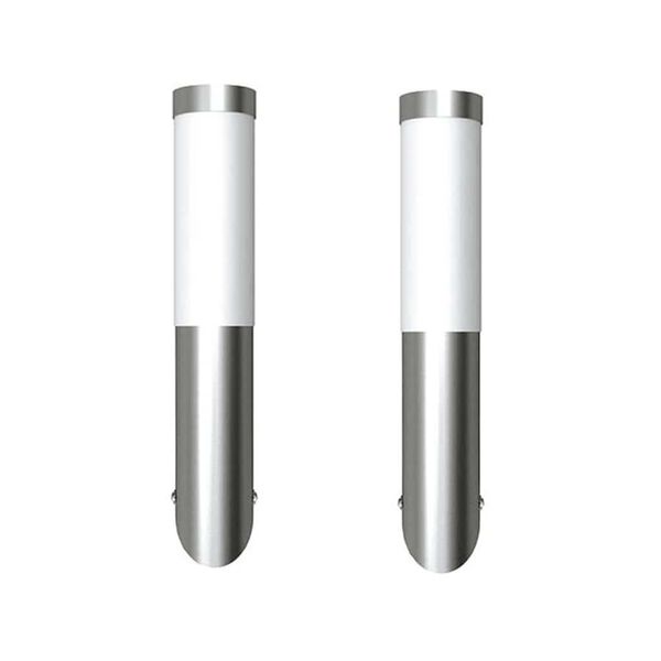 vidaXL Външни стенни осветителни тела 2 бр неръждаема стомана