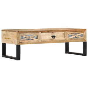 vidaXL Маса за кафе, 110x50x38 см, мангово дърво масив