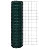 vidaXL Оградна мрежа, стомана, 25 x 1,5 м, зелена