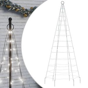 vidaXL LED коледна елха 200 LED студено бяло 180 см