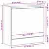 vidaXL Шкаф за обувки с рафт Дъб 60 x 21 x 57 cm Инженерно дърво