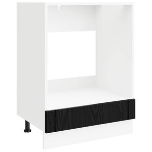 vidaXL Шкаф за фурна LUCCA Черен дъб 60 x 46 x 81,5 см