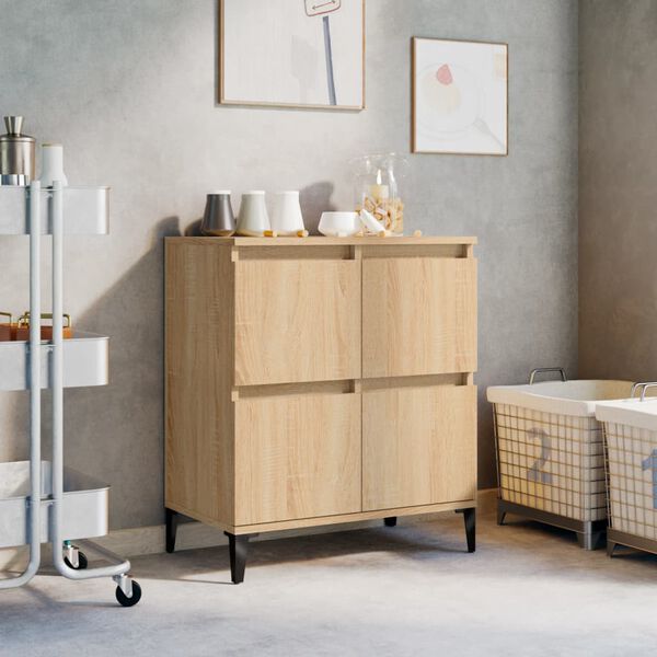 vidaXL Сайдборд, дъб сонома, 60x35x70 см, инженерно дърво