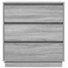 vidaXL Нощен шкаф с чекмедже Сив 71 x 34,5 x 75 см Инженерно дърво