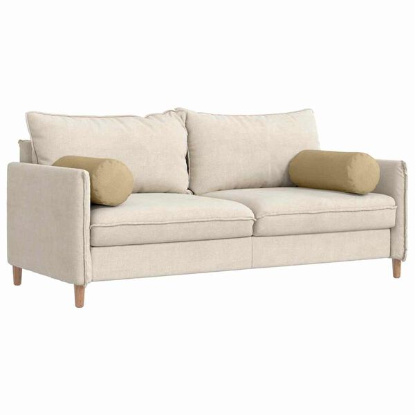 vidaXL Възглавници валяци 2 pcs Сивозелен Ø 25 x 70 см Кордюрова тъкан