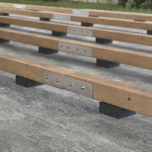 vidaXL Подложка от гумена гранулат Черен 9 x 9 x 1 см Каучук