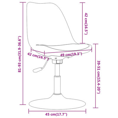 vidaXL Въртящи се трапезни столове, 6 бр, кафяви, текстил