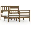 vidaXL Рамка за легло, меденокафява, масивно дърво, 160x200 см
