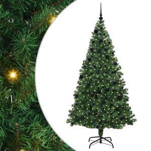 vidaXL С изкуствено коледно дърво с 300 LED светодиода Зелен 210 cm