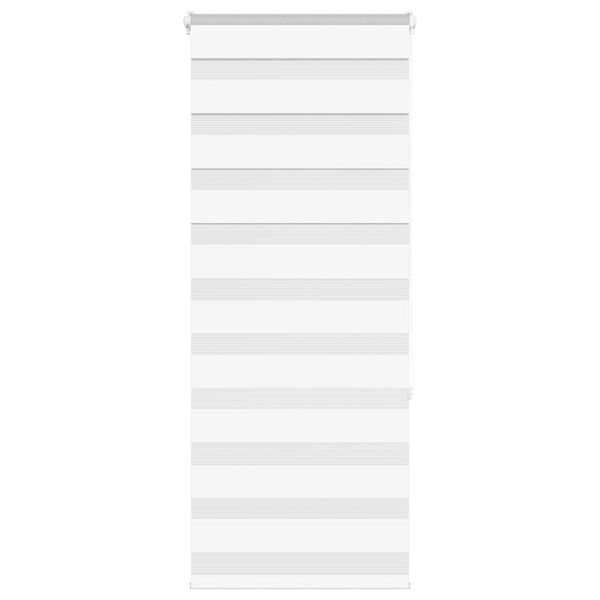 vidaXL Зеброва щора бял 55x150 см Ширина на плата 50,9 см Полиестер