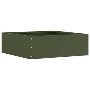vidaXL Ограда за трева 40 x 40 x 13 cm Стомана Маслиненозелено
