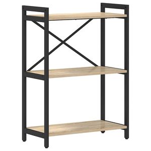 vidaXL Рафт за книги 60 x 30 x 85 cm Инженерна дървесина Сонома дъб