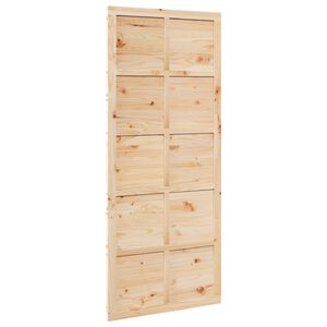 vidaXL Врата за плевня 100 x 2,5 x 208 см Масивна борова дървесина