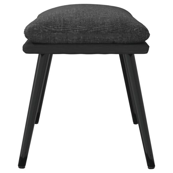 vidaXL Табуретка, тъмносива, 45x29,5x35 см, текстил и изкуствена кожа