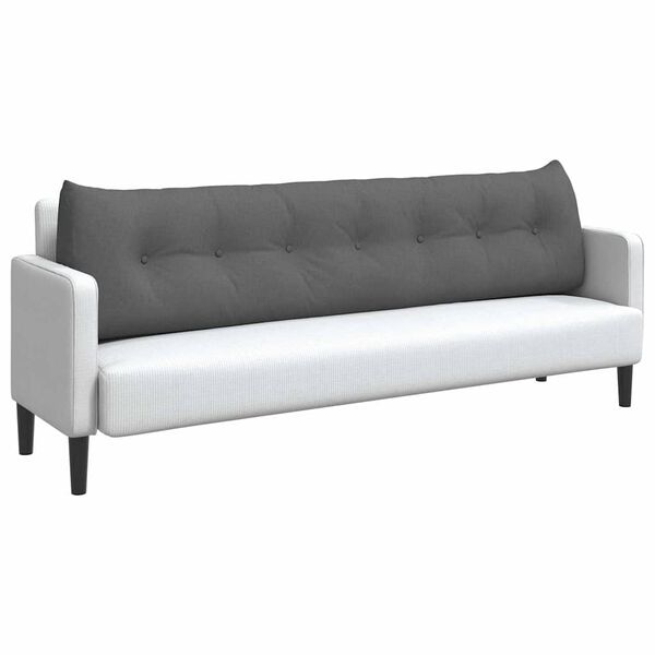 vidaXL Възглавница за гръб Тъмен сив 200 x 24 x 50 см текстил