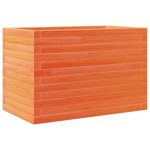 vidaXL Градинска кашпа, восъчнокафява, 70x40x46 см, борово дърво масив