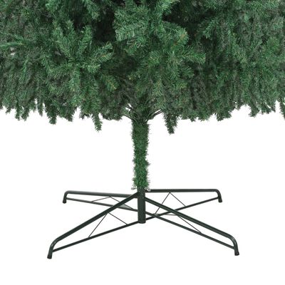 vidaXL Изкуствена предварително осветена коледна елха, 400 см, зелена