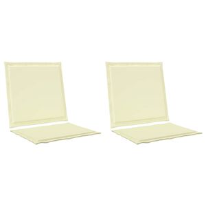 vidaXL Възглавници за седалката и гърба 2 pcs Кремаво 47 x 45 x 2 см