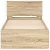 vidaXL Рамка за легло с табла, дъб сонома, 90x200 см, инженерно дърво