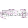 vidaXL Комплект дивани за открито 6 pcs Естествено и черно