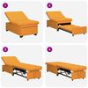 vidaXL Разтегателен диван с матрак Тъмен жълт 194 x 50 x 82 см