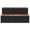 vidaXL Стъпало за джакузи Black 100x50x50,5 cm Поли ратан