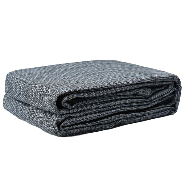 vidaXL Килим за палатка Синьо и сиво 200 x 200 cm Полиетилен